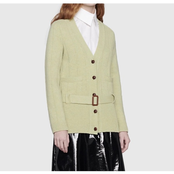 Gucci belted cardigan sweater - Picture 2 of 7